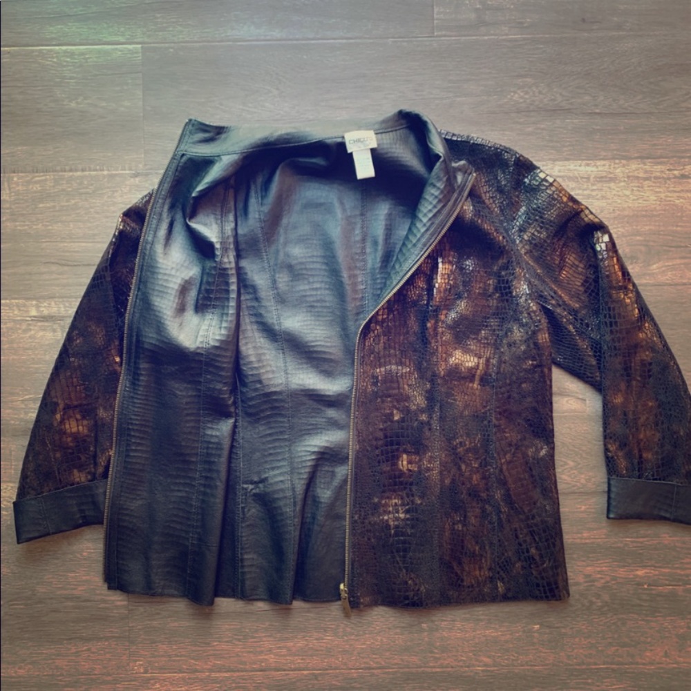 Chico’s 100% Leather Jacket